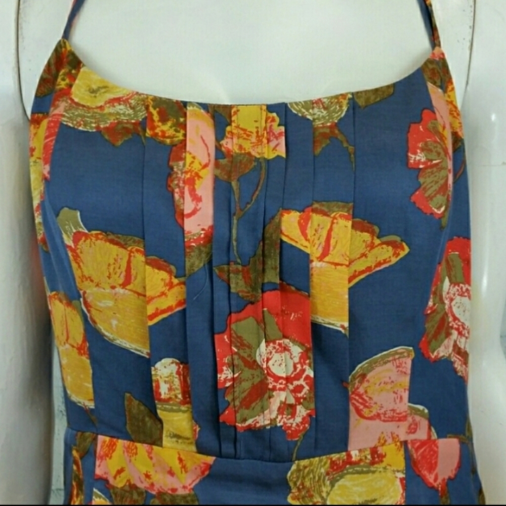 ANTHROPOLOGIE Maeve Peony Silk Slip Dress EUC sz 6 - Picture 12 of 16